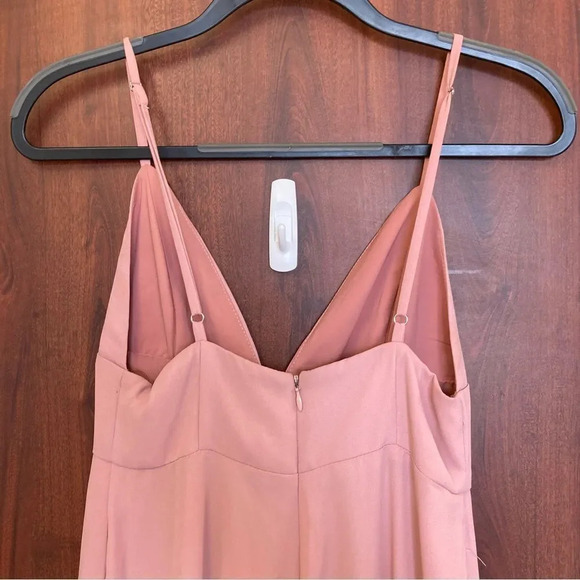 FAME AND PARTNERS Pink Jumpsuit Spaghetti Strap Flowy - Picture 7 of 9